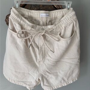 Drawstring Women’s Shorts - LOFT - Cream